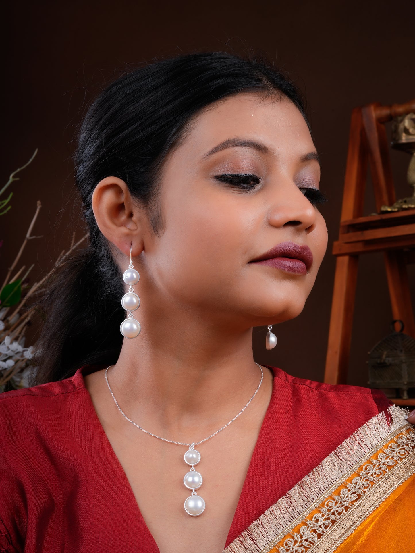 Glimmer Pearls Silver Set