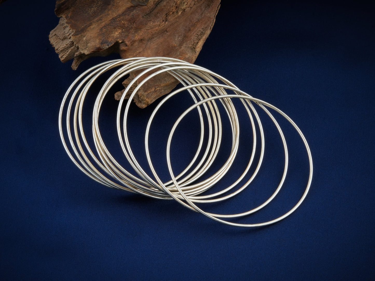 Dozen Silver Bangles(2.8)