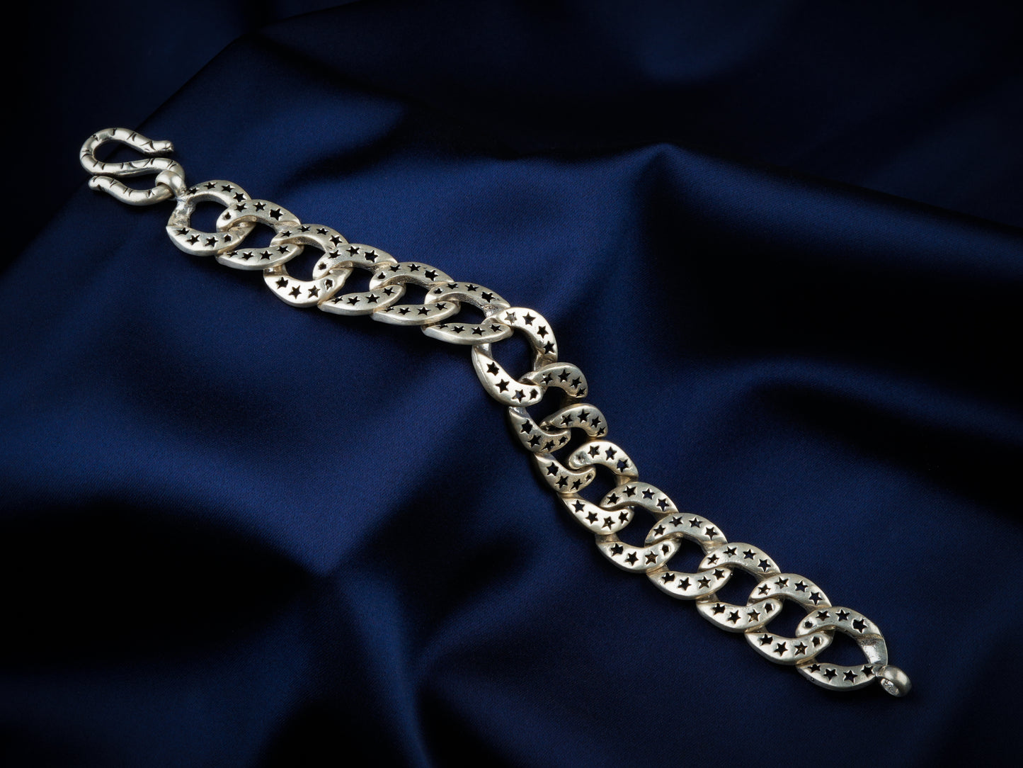 Stars Unique Men Silver Bracelet