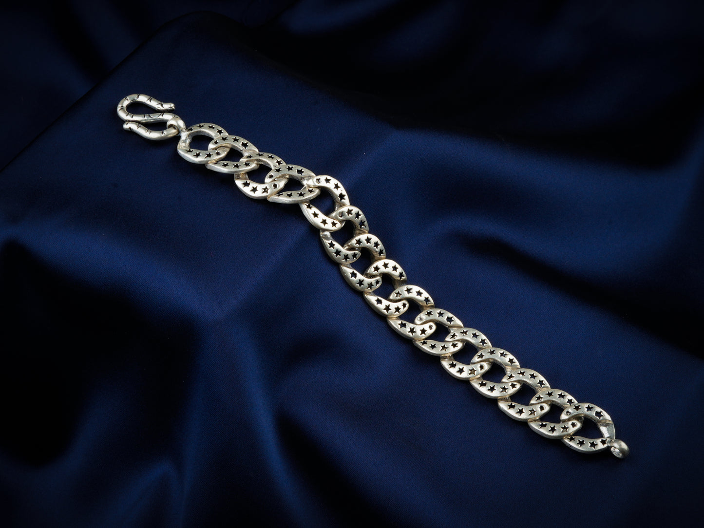 Stars Unique Men Silver Bracelet