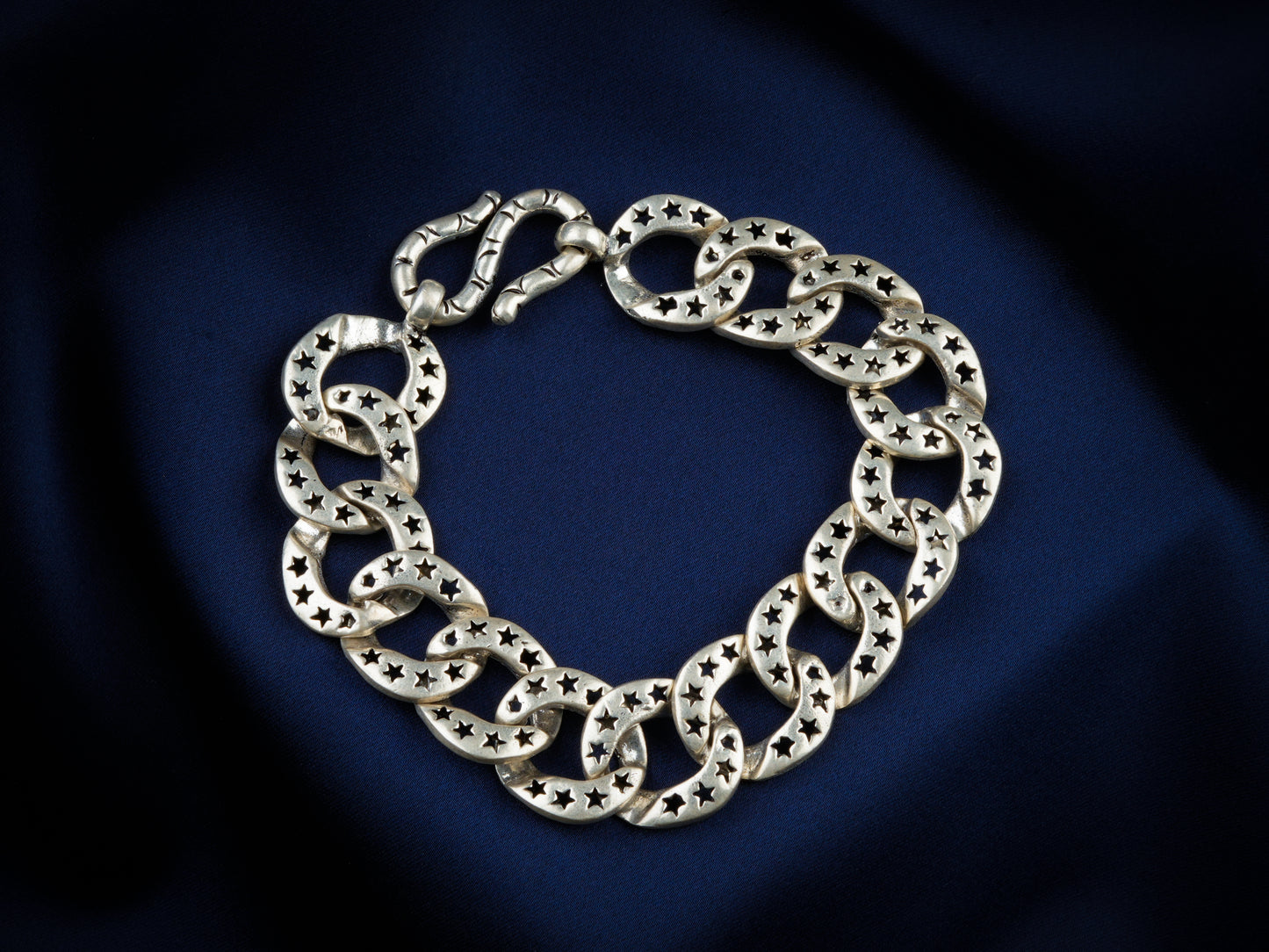 Stars Unique Men Silver Bracelet