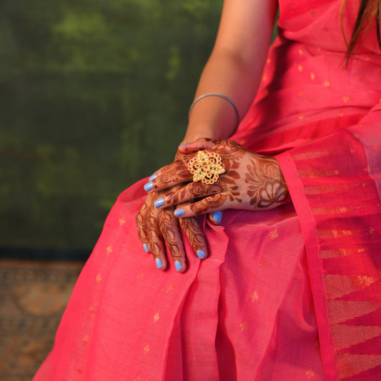 Purani Dillli Gold Plated Silver Ring (1)