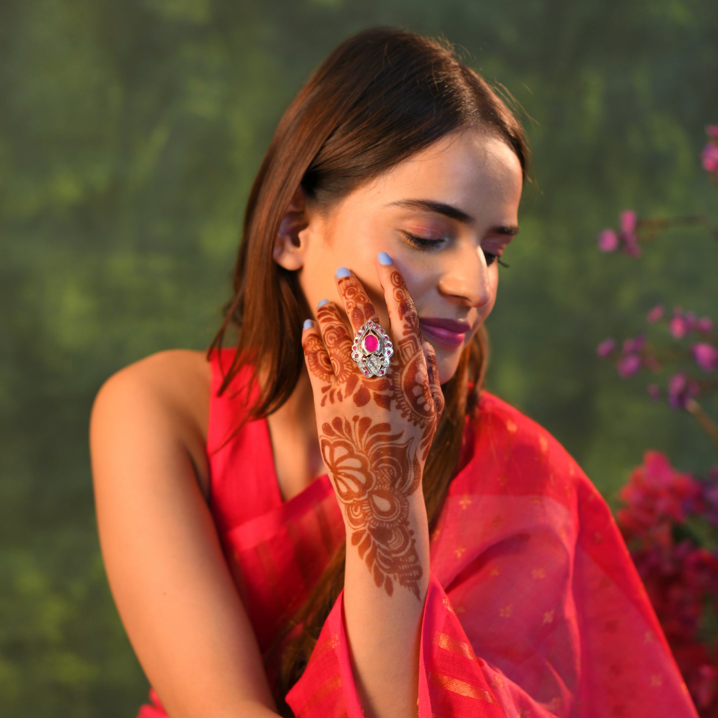Kehkashaan Purani Dilli Silver Ring
