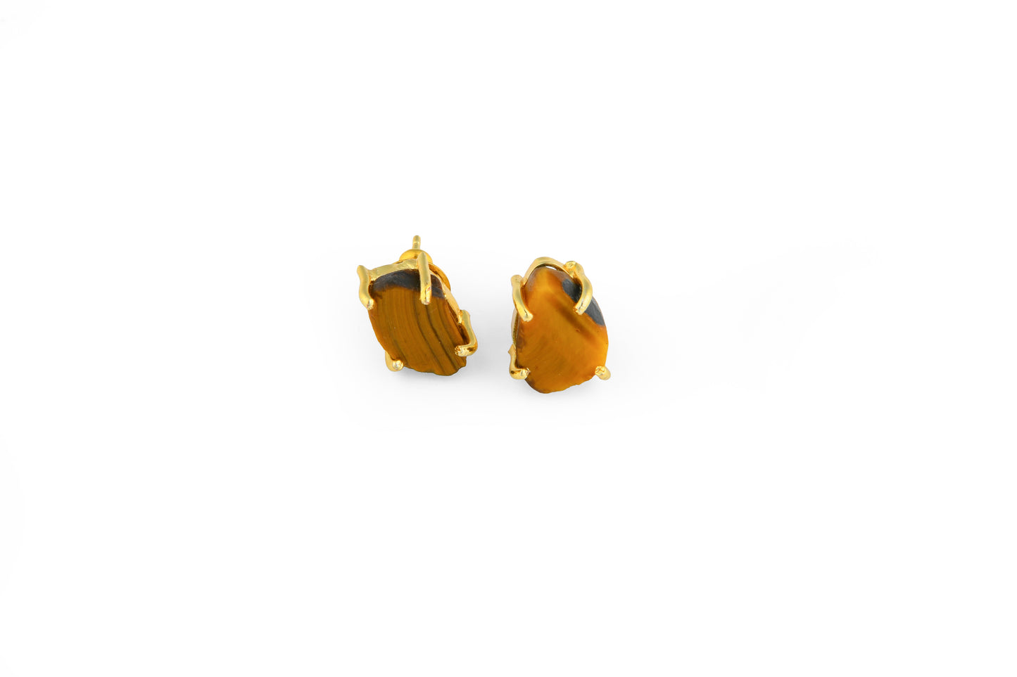 Uncut Tiger Stone Studs