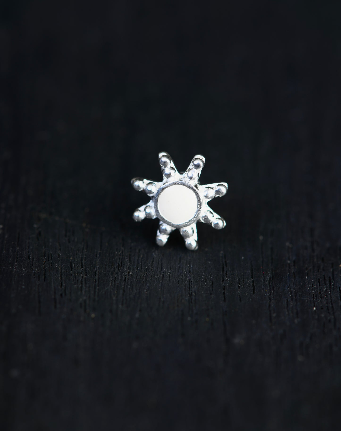 Rock Star Silver Enamel Nose Pin