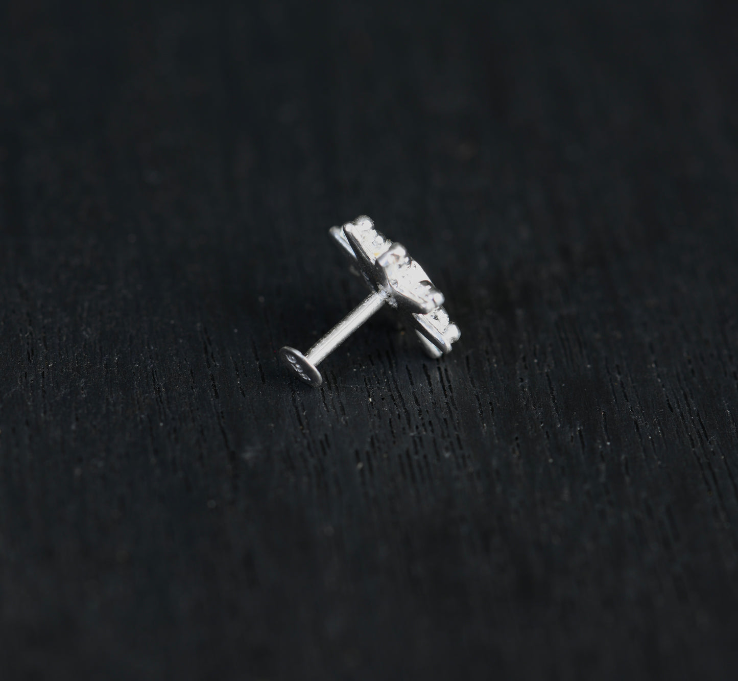 Rock Star Silver Enamel Nose Pin
