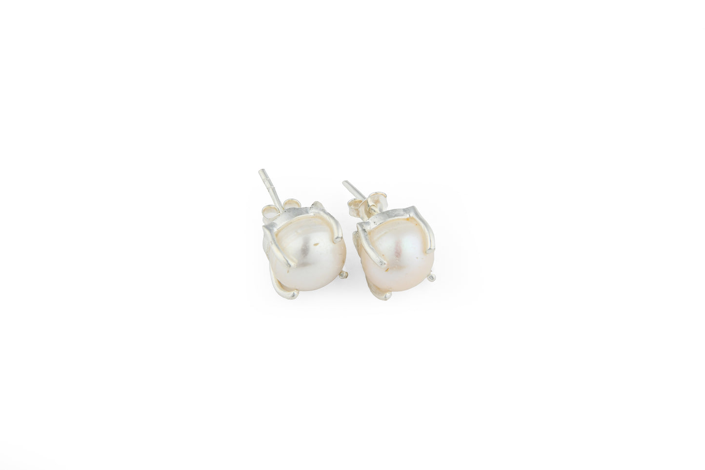 Silver Pearl Bloom Studs