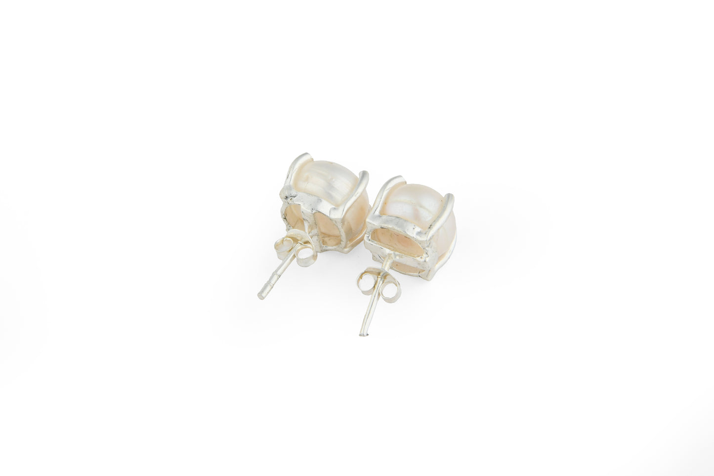 Silver Pearl Bloom Studs