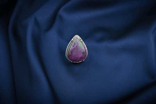 Ruby Joisite Silver Ring