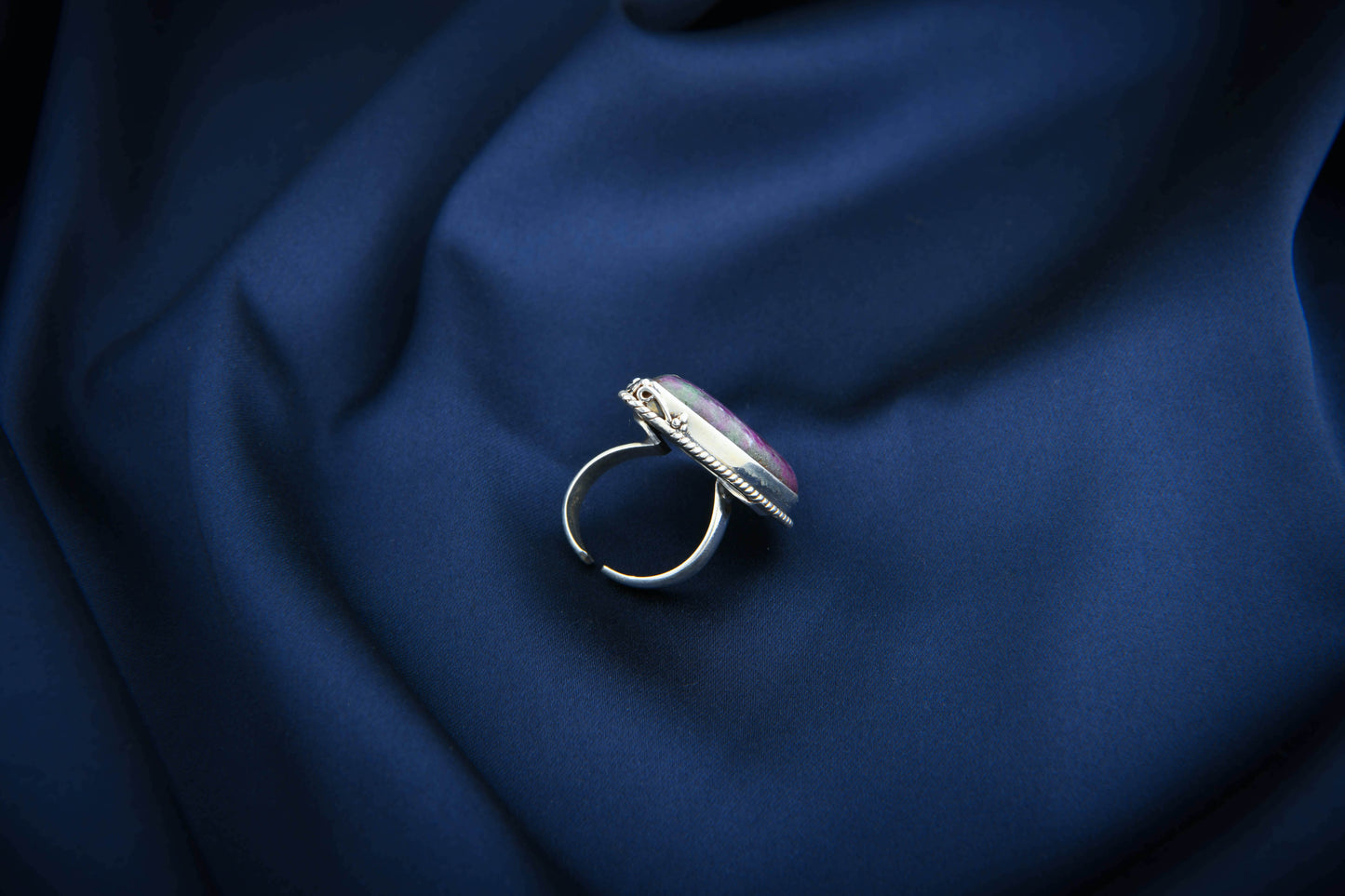 Ruby Joisite Silver Ring