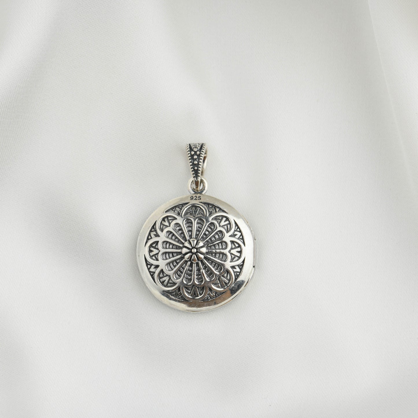 Sterling Silver Marcasite Mandala Pendant