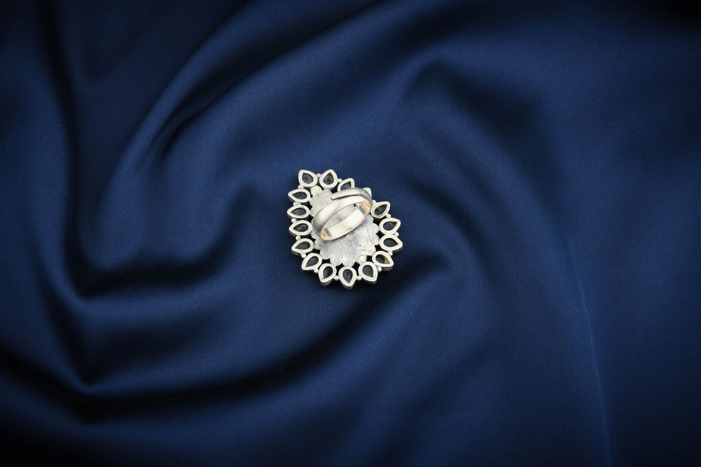 Black Onyx And Silver Statement Ring