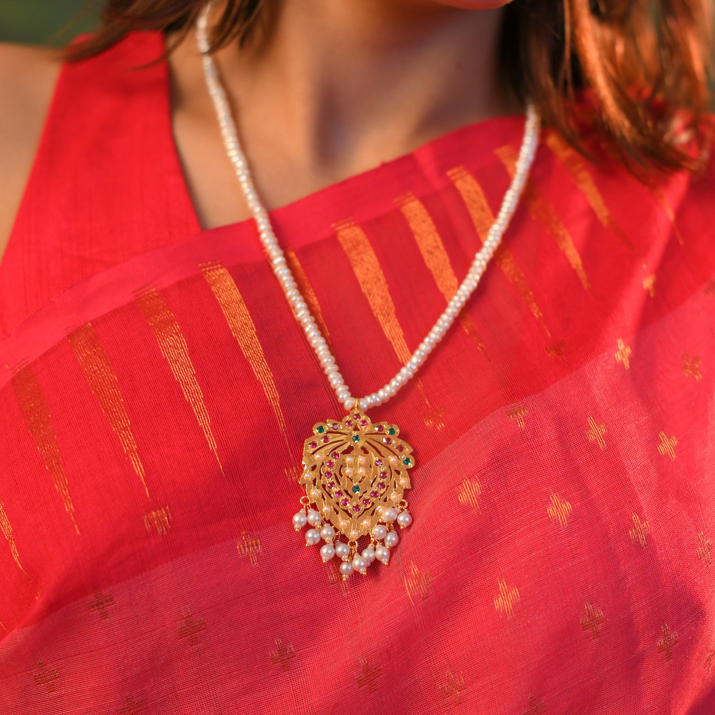 Huma Purani Dilli Gold Plated Silver Necklace Set