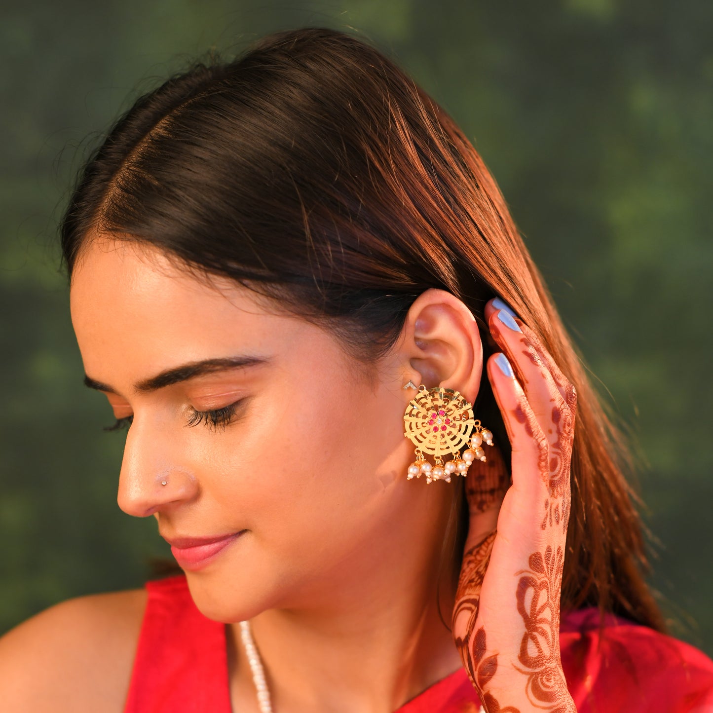 Huma Purani Dilli Gold Plated Silver Necklace Set