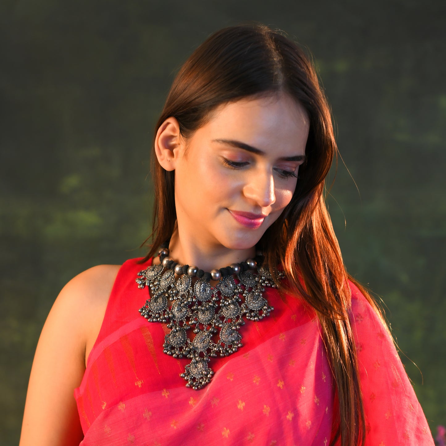 Peacock Woven Necklace