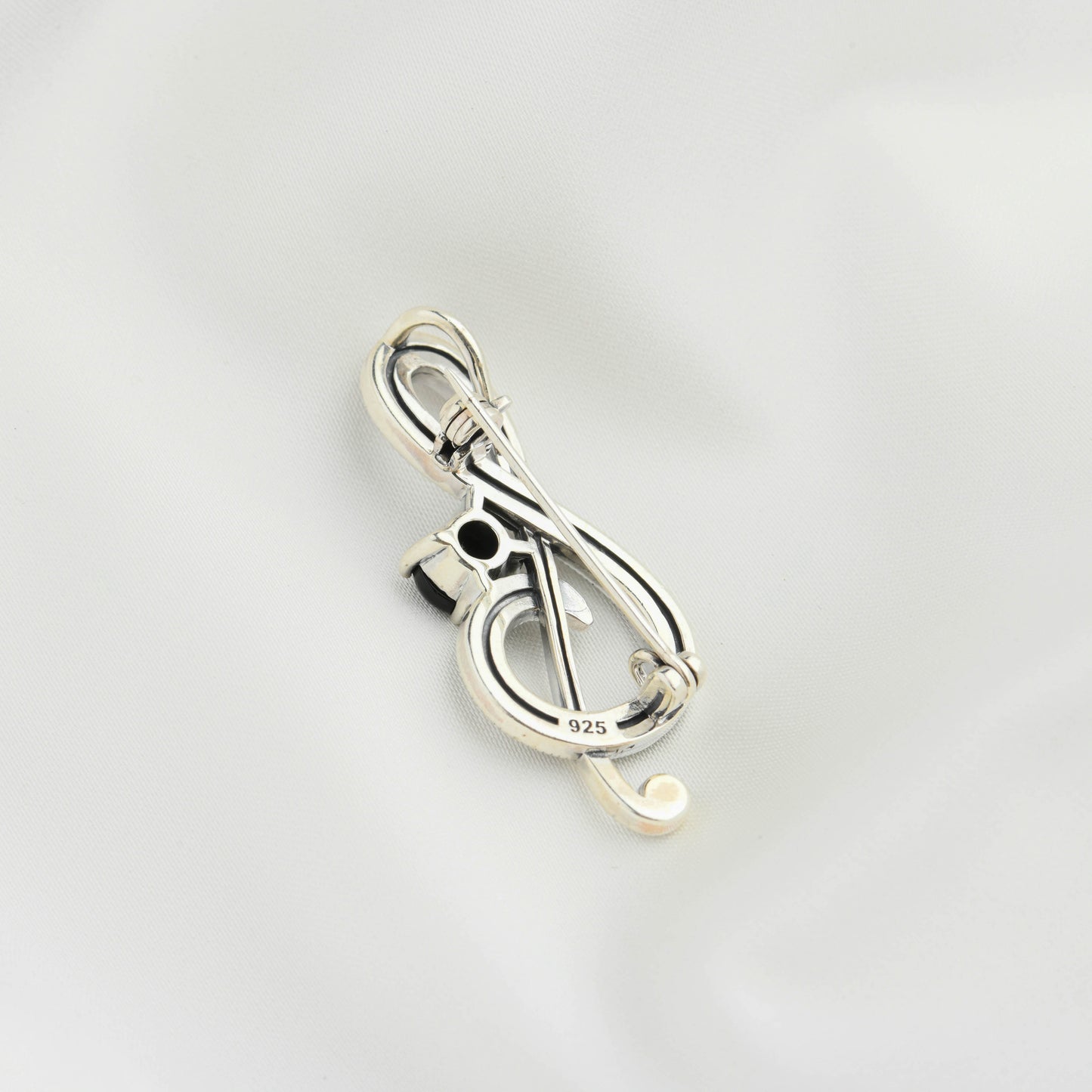 Marcasite Melody Silver Brooch Cum Pendant