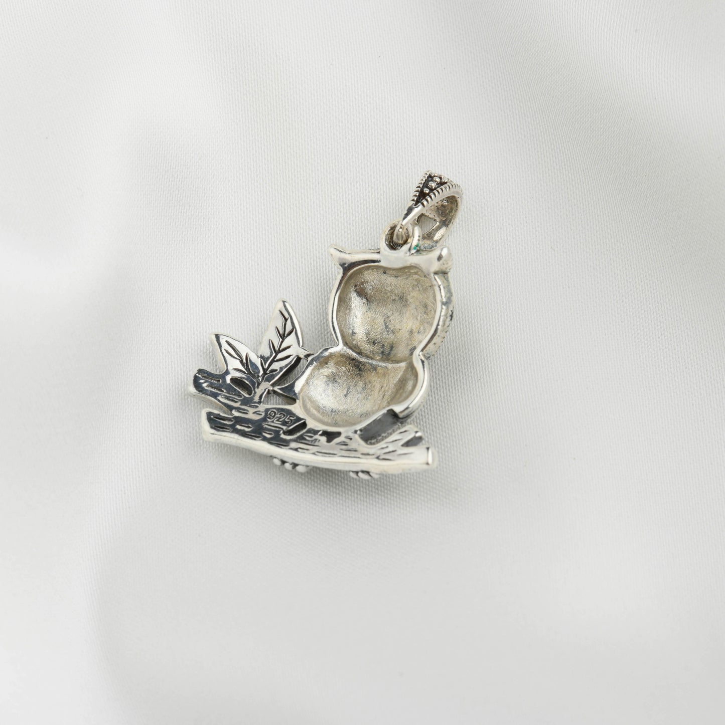 Wise Owl Marcasite Pendant