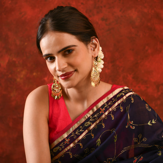 Purani Dilli Noorani Gold Plated Silver Danglers