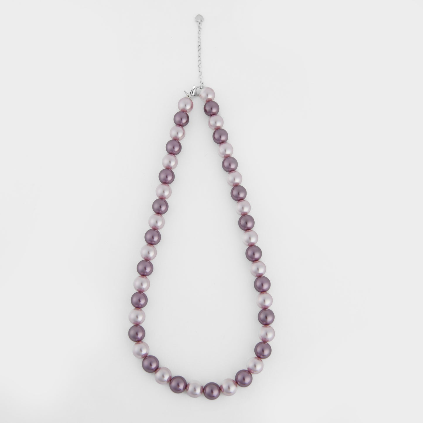 Pink And Wine Pearl Necklace Set