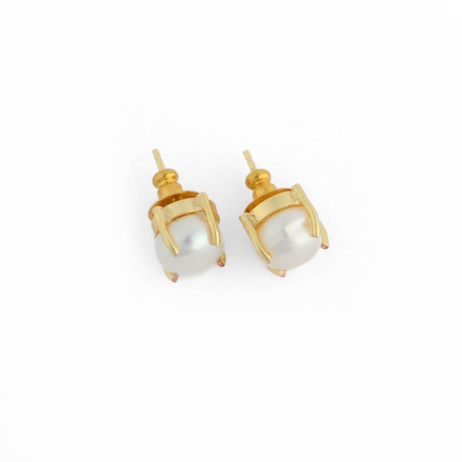 Earrings & Studs Pearl in Gold-Plated Brass