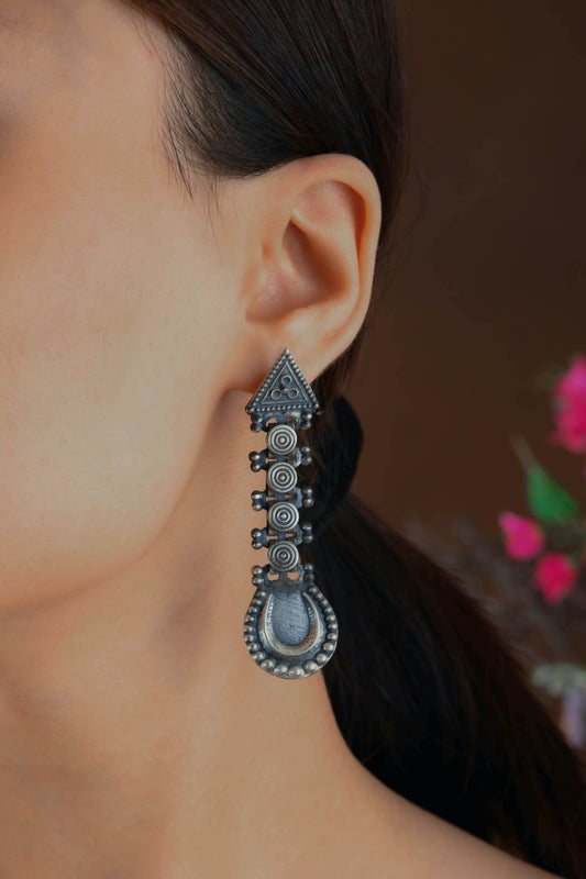 Hibiscus Mystic Triangle Earrings