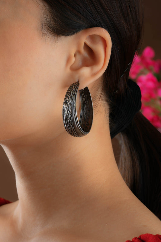 Infinity Silver Hoops