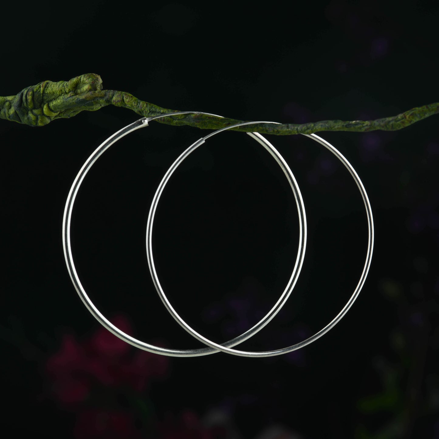 Sterling Silver Big Hoop Earrings