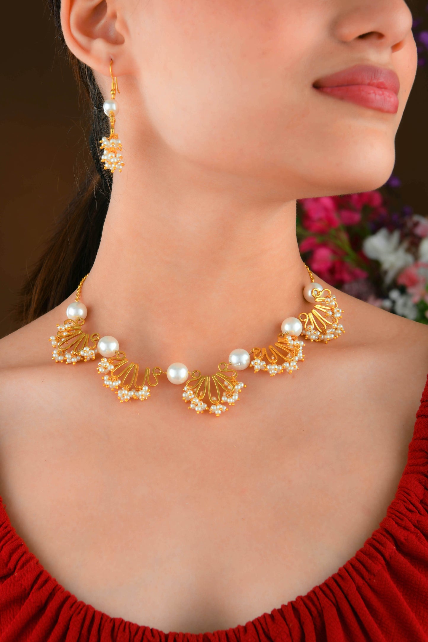 Lotus Garden Necklace Set