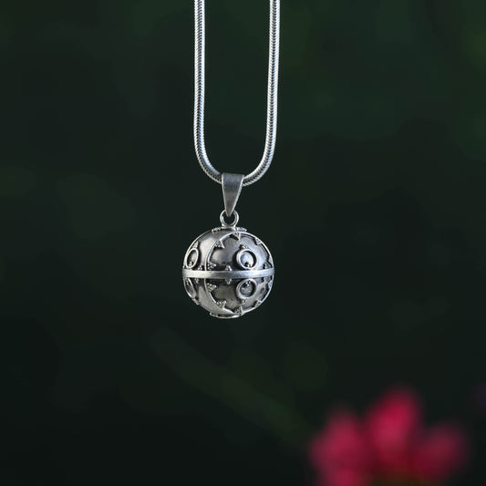 Rava Silver Ball Pendant