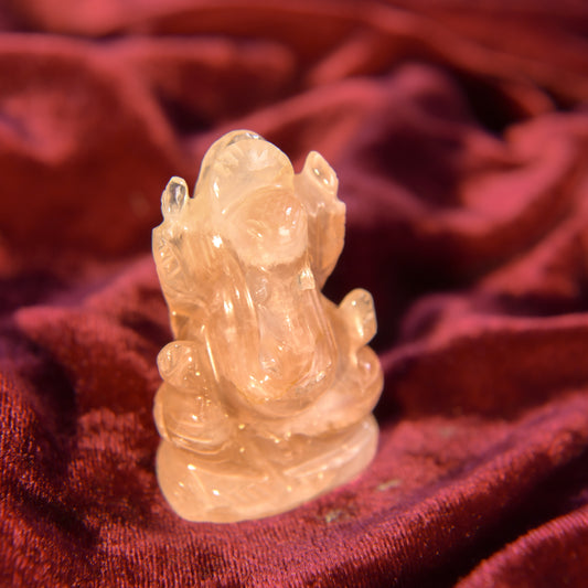 Rose Quartz Ganesh ji