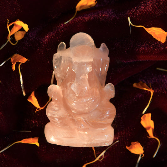Rose Quartz Ganesh ji