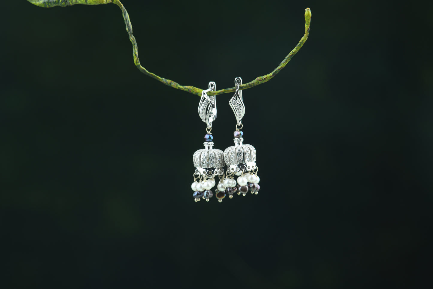 Ready to Party Jhumka Danglers (Silver)