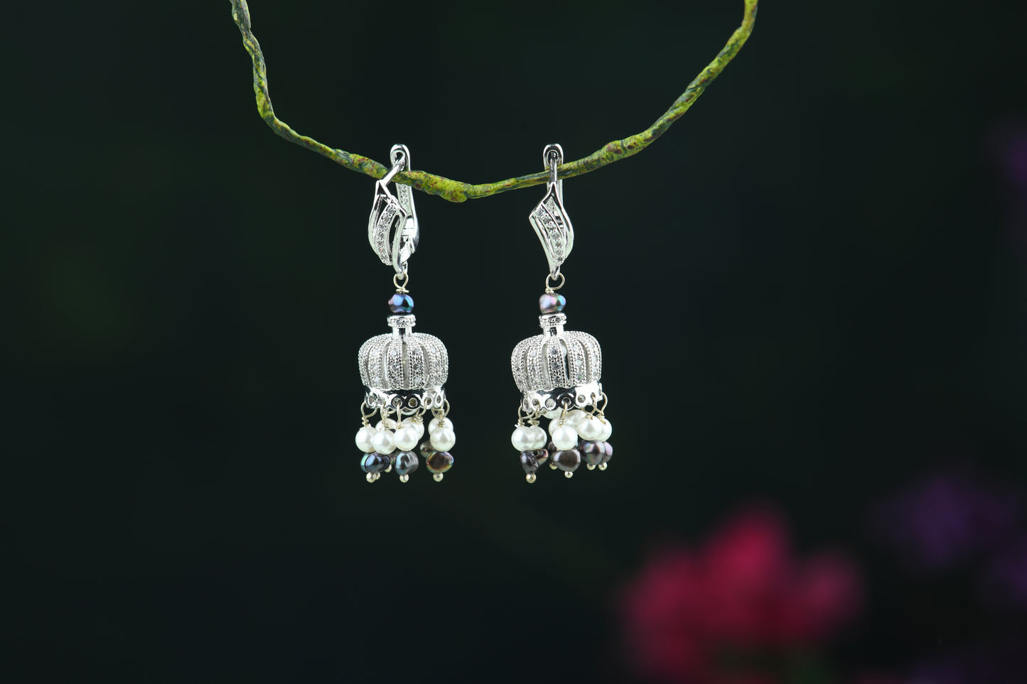 Ready to Party Jhumka Danglers (Silver)