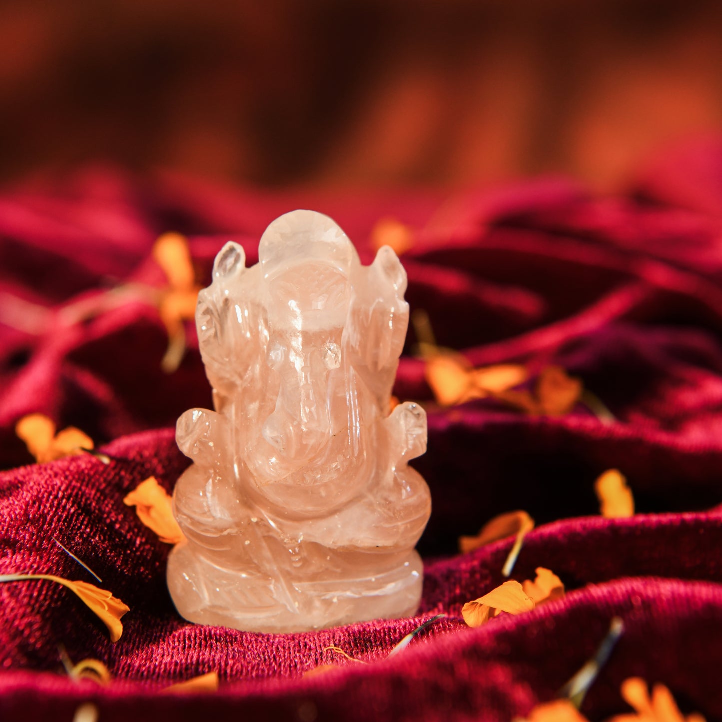 Rose Quartz Ganesh ji