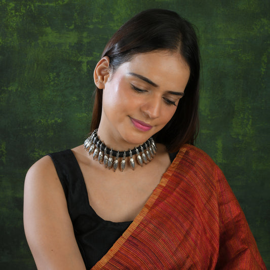 Mogra Buds Silver Necklace