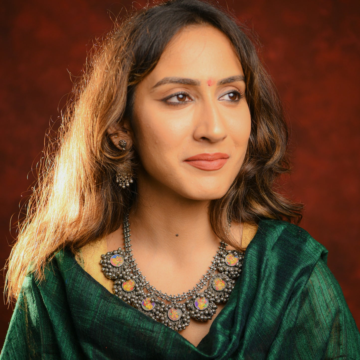 Ganesha Painting and Ghungroo Necklace