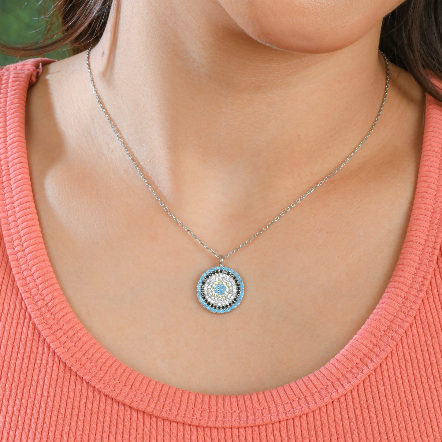 Rebecca Cubic Zirconia Silver Necklace