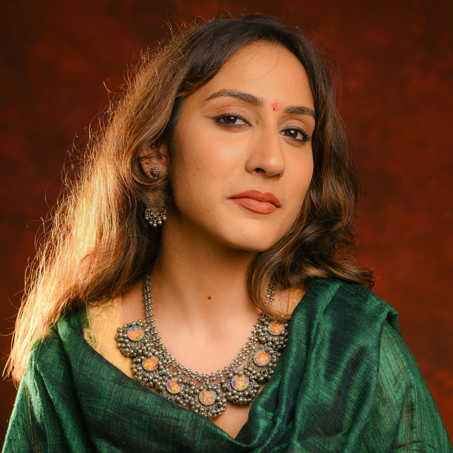 Ganesha Painting and Ghungroo Necklace