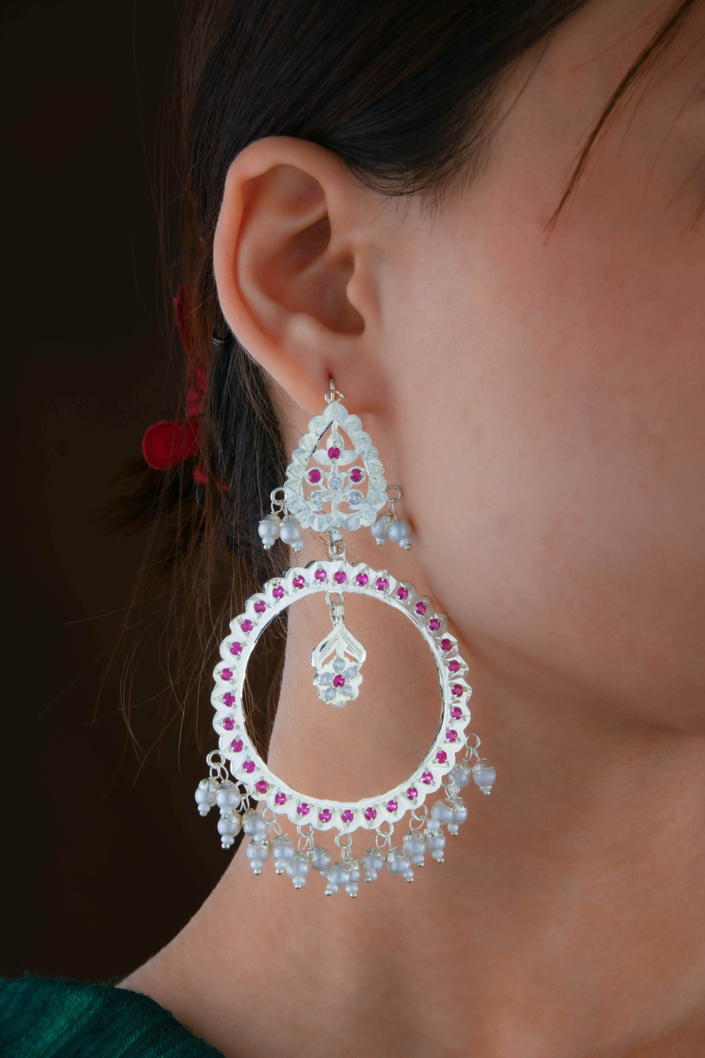 Saira Purani Dilli Silver Chand Baali