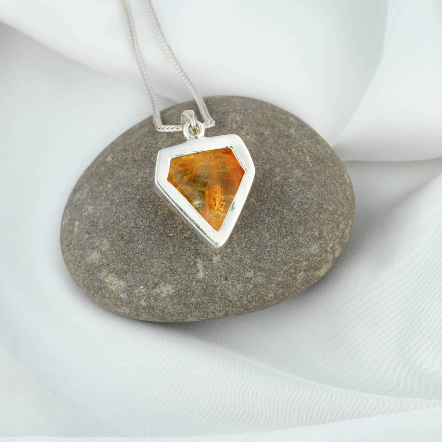 Natural Citrine Arrow Pendant