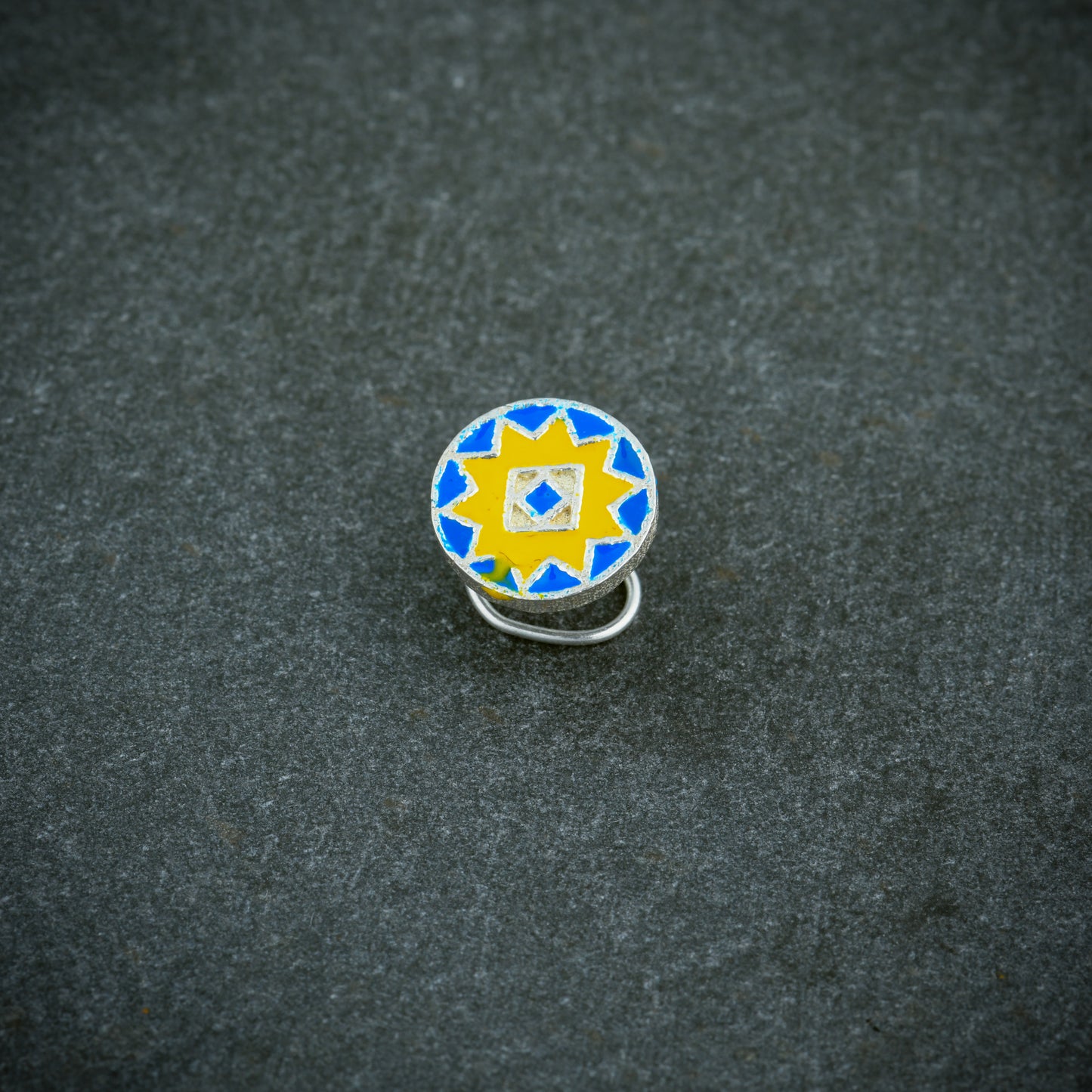 Starry Mandala Enamel Nose Pin( Wire Type )