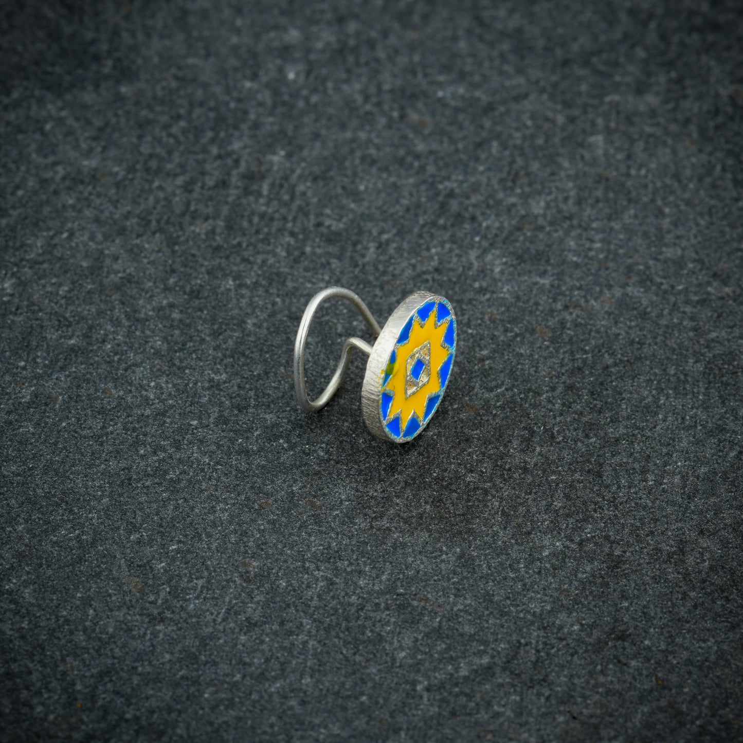 Starry Mandala Enamel Nose Pin( Wire Type )
