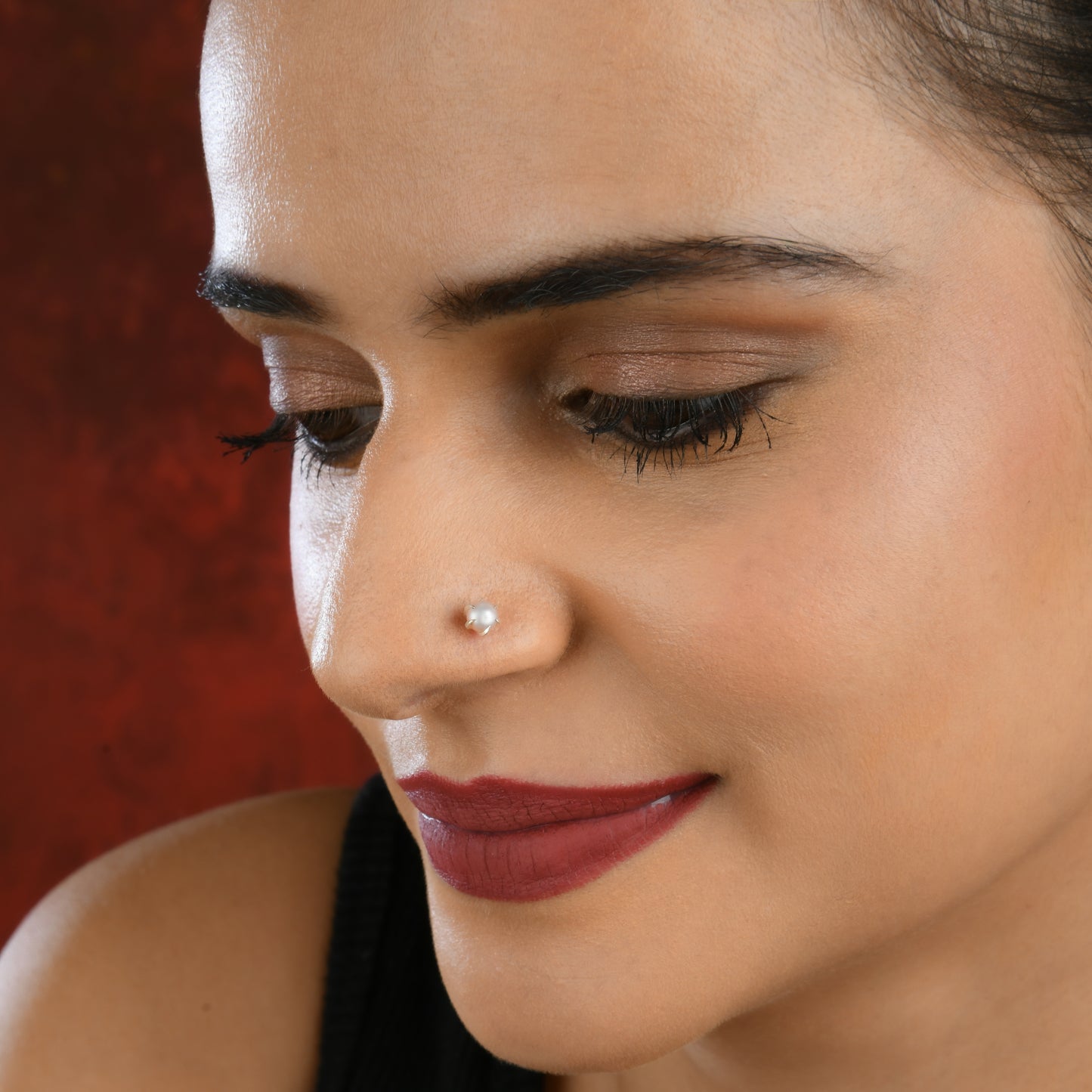 White Freshwater Pearl Nose Pin