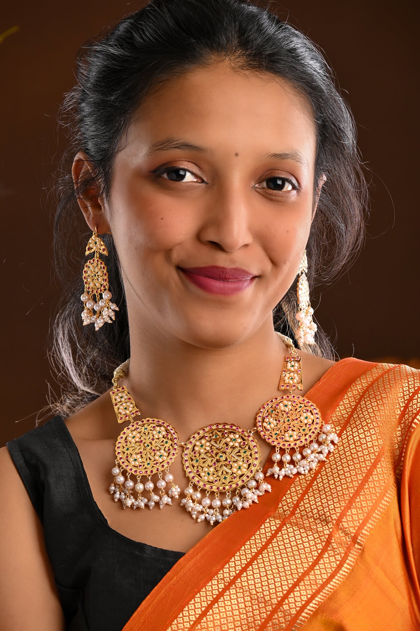 Samaira Purani Dilli Gold Plated Silver Necklace Set