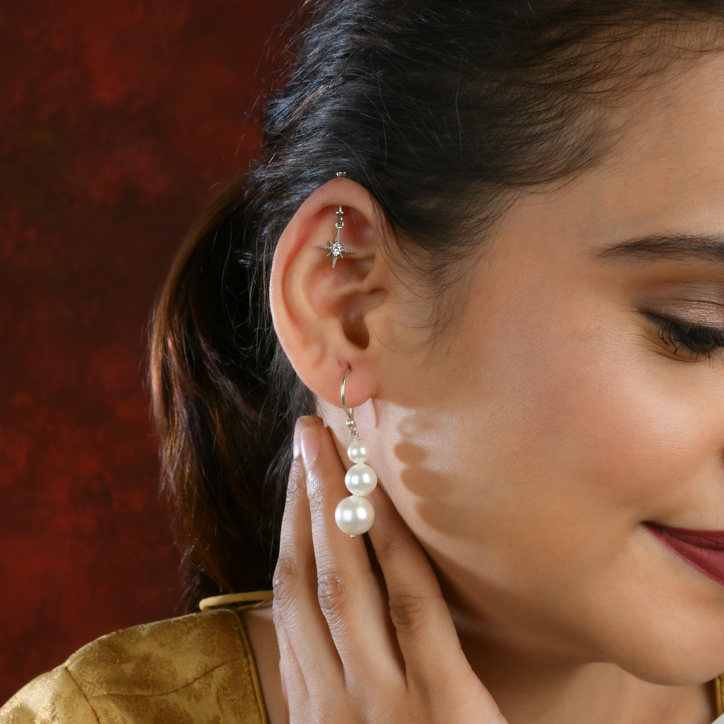 Ivory Whispers Pearl Earrings
