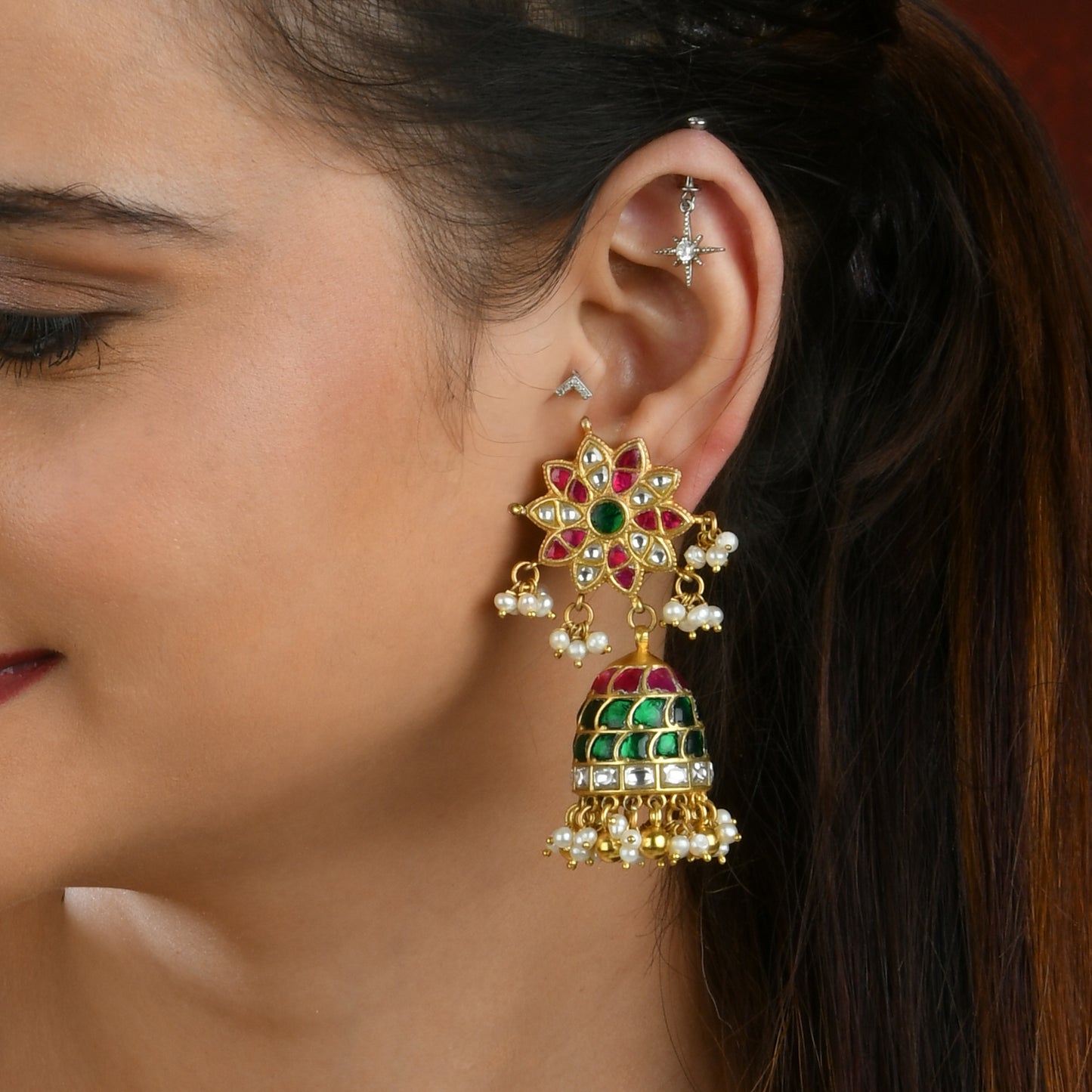 Kundan Mela Earrings