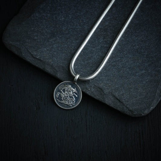 Colonial Coin Silver Pendant