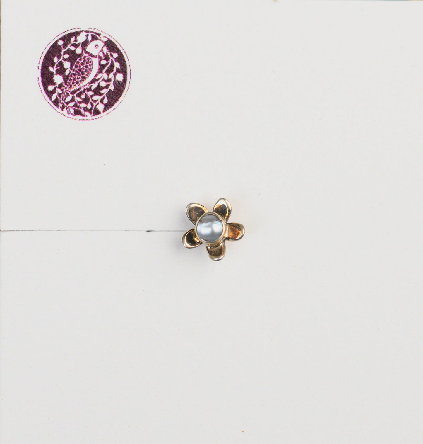 Mogra Pearl Silver Nose Pin