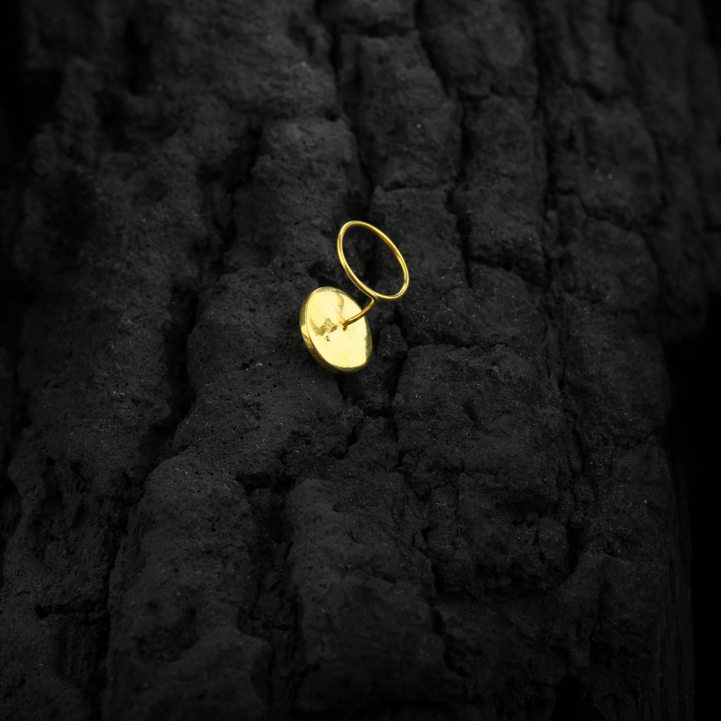 Blue Dahlia Gold Plated Silver Nose Pin