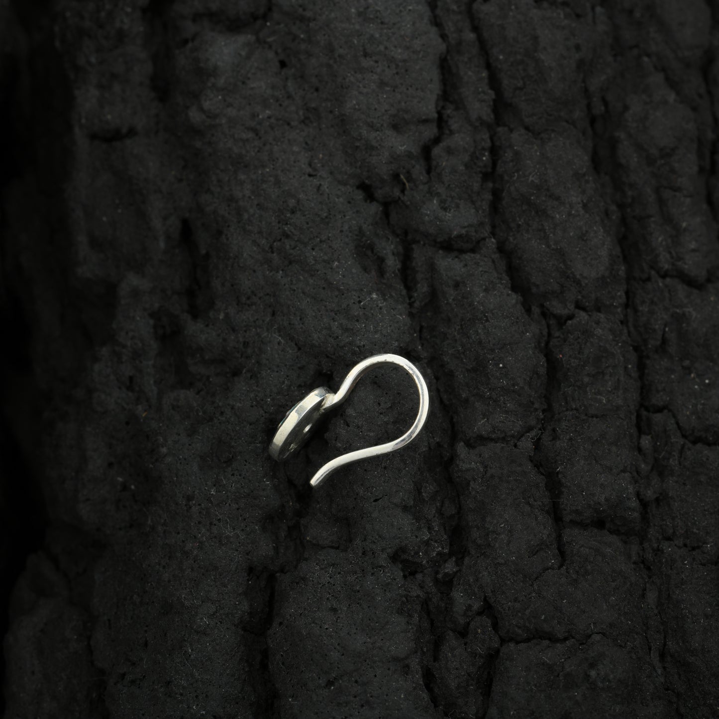 Blue Star Silver Nose Pin